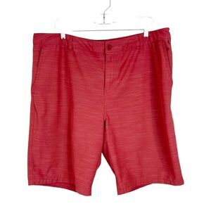 Goodfellow & Co Shorts Men 40 Red Flat Front Hybrid Casual Walking Bottoms